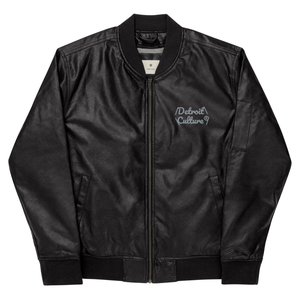 Detroit Culture Leather Style Bomb Jacket