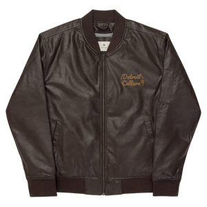 Detroit Culture Leather Style Bomb Jacket